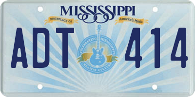 MS license plate ADT414