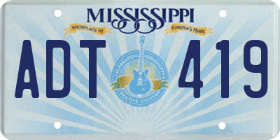 MS license plate ADT419