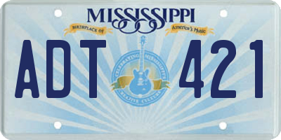 MS license plate ADT421