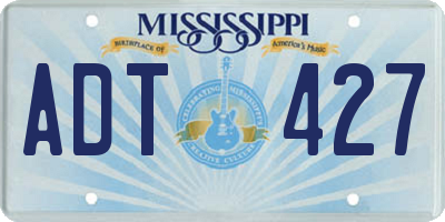 MS license plate ADT427
