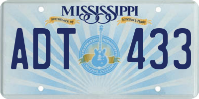 MS license plate ADT433