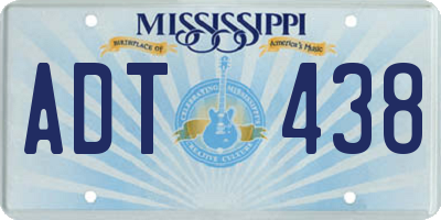 MS license plate ADT438