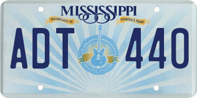 MS license plate ADT440
