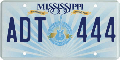 MS license plate ADT444