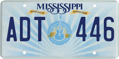MS license plate ADT446