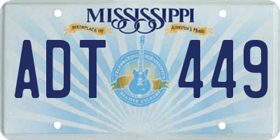 MS license plate ADT449