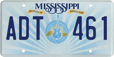 MS license plate ADT461