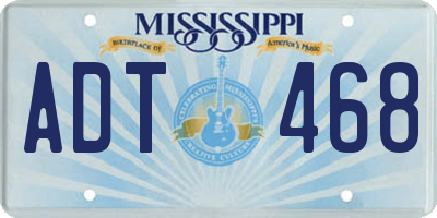 MS license plate ADT468