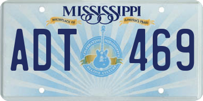 MS license plate ADT469