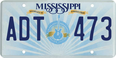 MS license plate ADT473