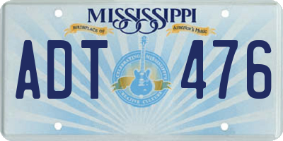 MS license plate ADT476