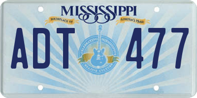 MS license plate ADT477