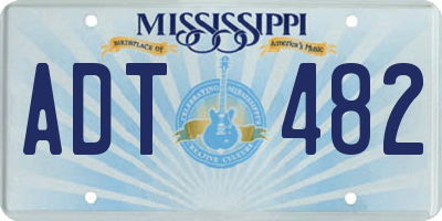 MS license plate ADT482