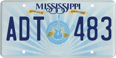 MS license plate ADT483