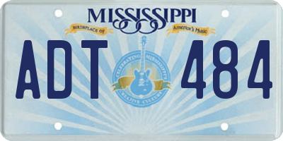 MS license plate ADT484