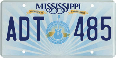 MS license plate ADT485