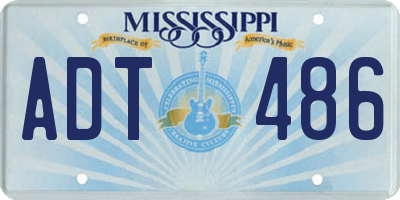 MS license plate ADT486
