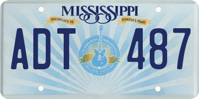 MS license plate ADT487