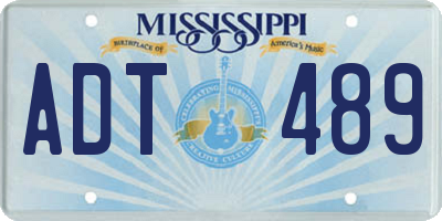 MS license plate ADT489