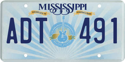 MS license plate ADT491