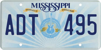 MS license plate ADT495