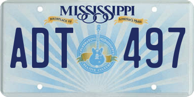 MS license plate ADT497