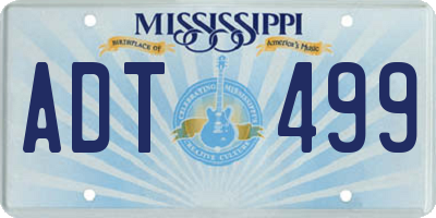 MS license plate ADT499