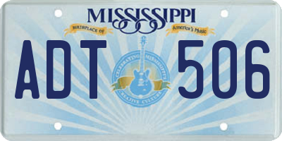 MS license plate ADT506