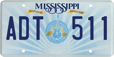 MS license plate ADT511
