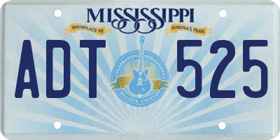 MS license plate ADT525