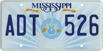 MS license plate ADT526