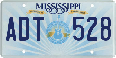 MS license plate ADT528