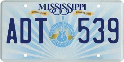 MS license plate ADT539