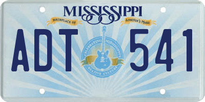 MS license plate ADT541