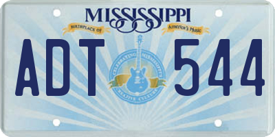 MS license plate ADT544
