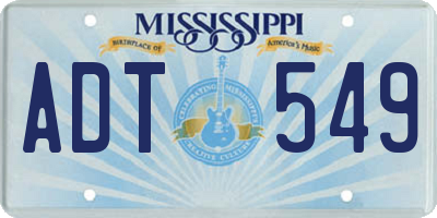 MS license plate ADT549