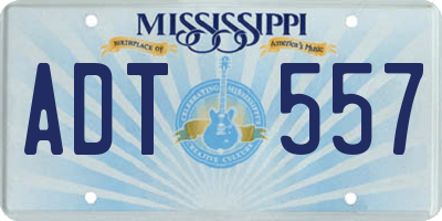 MS license plate ADT557