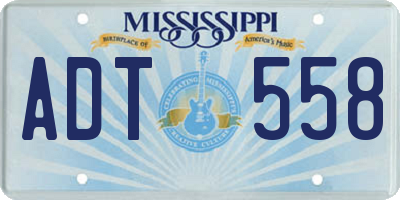MS license plate ADT558
