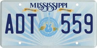 MS license plate ADT559
