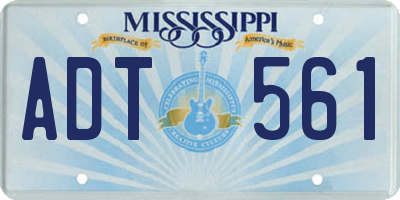 MS license plate ADT561