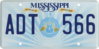 MS license plate ADT566