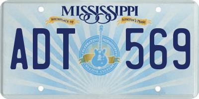 MS license plate ADT569