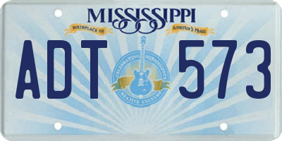 MS license plate ADT573