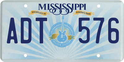 MS license plate ADT576