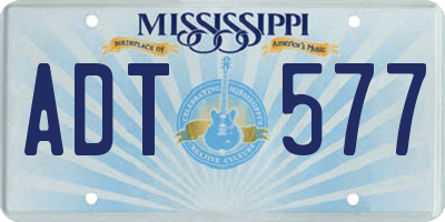 MS license plate ADT577