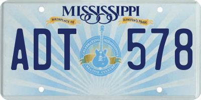 MS license plate ADT578