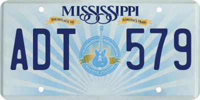 MS license plate ADT579