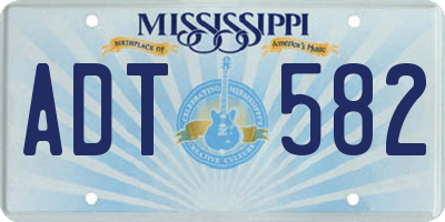 MS license plate ADT582