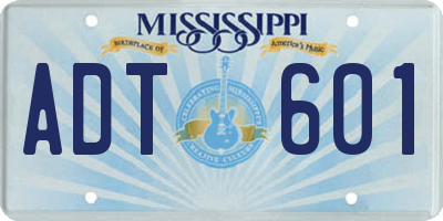 MS license plate ADT601