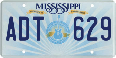 MS license plate ADT629